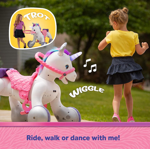 Rideamals Josie Play & Ride Unicorn | Riding Unicorn - Kid Trax